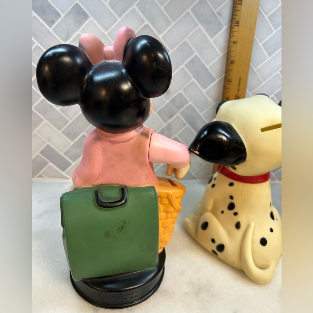 Vintage Mickey, Minnie Mouse‎, and Dalmation Coin Piggy Banks Walt Disney - Picture 6 of 12